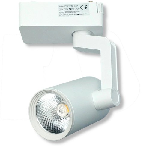 Reflektor LED lampa szynowa biała 10W 1 fazowa 4000K 1000lm kąt świecenia 20° Reflektor LED lampa szynowa biała 10W 1 fazowa 4000K 1000lm kąt świecenia 20°