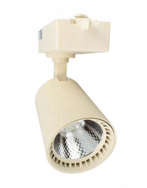 Reflektor LED lampa szynowa ecru 30W 1 fazowa 4000K 3000lm kąt świecenia 30° Reflektor LED lampa szynowa ecru 30W 1 fazowa 4000K 3000lm kąt świecenia 30°