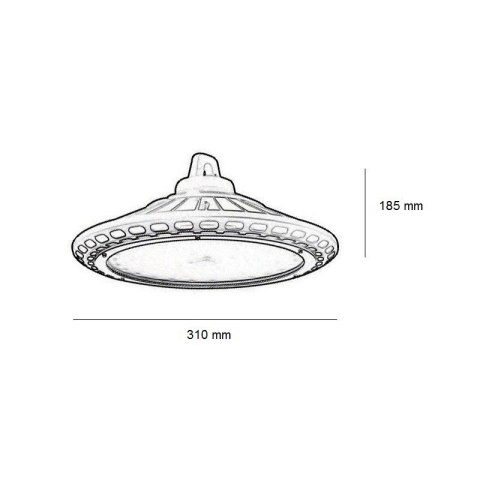 Lampa High Bay UFO LED magazynowa 100W 5700K 12000lm Lampa High Bay UFO LED magazynowa 100W 5700K 12000lm