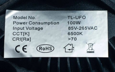 Lampa High Bay UFO LED magazynowa 100W 6500K 12000lm UGR Lampa High Bay UFO LED magazynowa 100W 6500K 12000lm UGR