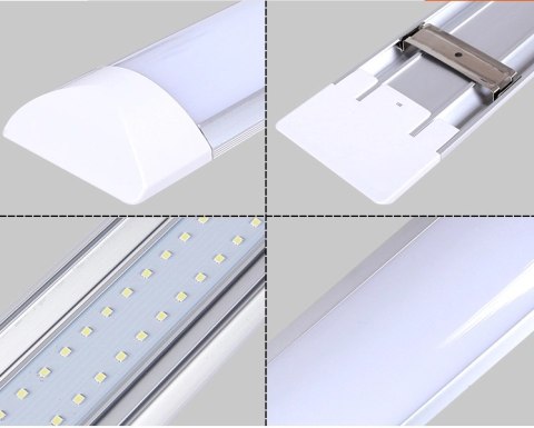 Lampa liniowa płaska batten light LED 18W 60cm 1368lm 4000K kąt świecenia 180° Lampa liniowa płaska batten light LED 18W 60cm 1368lm 4000K kąt świecenia 180°