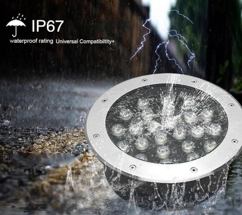 Lampa najazdowa dogruntowa LED 230V 15W 6000K 1500lm kąt świecenia 30° IP65