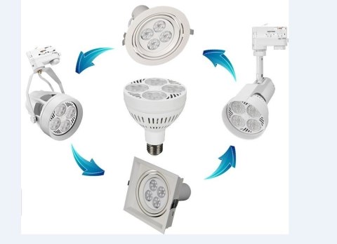 Żarówka E27 LED PAR30 czarna 18° 30W 6000K do doświetlenia roślin