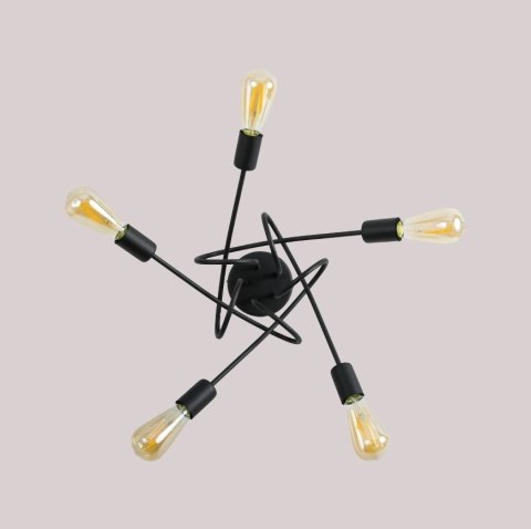 Lampa sufitowa LED czarna źyrandol wiszący 5xE27 Lampa sufitowa LED czarna źyrandol wiszący 5xE27