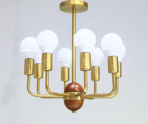 Lampa sufitowa LED wisząca złota nowoczesna 8xE27 Lampa sufitowa LED wisząca złota nowoczesna 8xE27