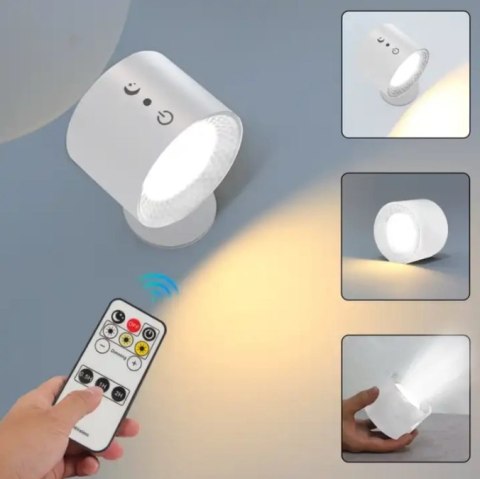 Lampka LED biurkowa kinkiet magnetyczna bezprzewodowa 3w1 biała 10W USB Lampka LED biurkowa kinkiet magnetyczna bezprzewodowa 3w1 biała 10W USB