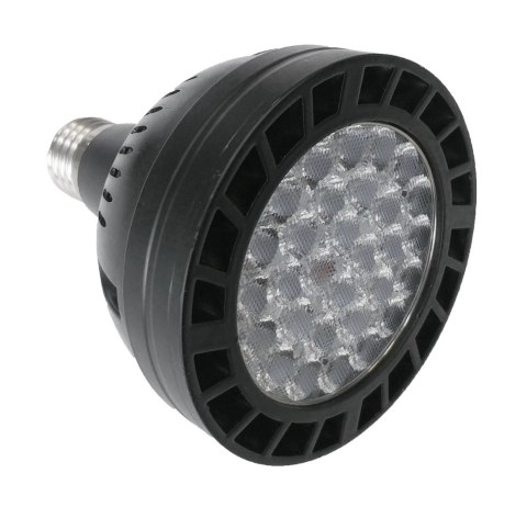 Żarówka E27 LED PAR30 czarna 24° 45W 3000K ciepła barwa do doświetlania roślin Żarówka E27 LED PAR30 czarna 24° 45W 3000K ciepła barwa do doświetlania roślin