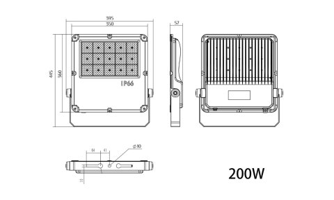 Naświetlacz halogen LED 200W 6500K 30000lm IP66 Naświetlacz halogen LED 200W 6500K 30000lm IP66