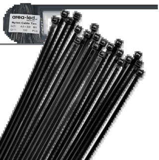 Trytytki opaski zasiskowe kablowe zipy czarne 100 szt 4,8x300