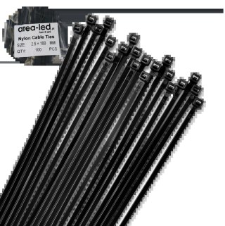 Trytytki opaski zasiskowe kablowe zipy czarne 100szt 2,5x100