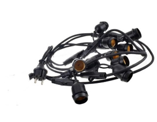 Zestaw girlanda ogrodowa żarówkowa 20m 20pkt + 20szt żarówka LED ST64 E27 Filament 2300K 8W