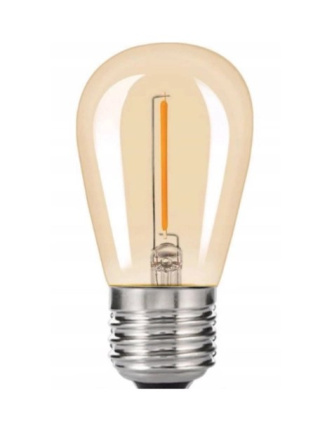 Zestaw girlanda ogrodowa 20m 40pkt + 40szt żarówka 1W ST45 E27 2300K ciepła amber