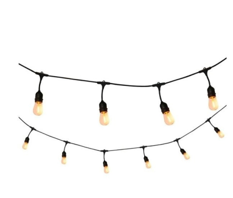 Zestaw girlanda ogrodowa żarówkowa 5m 5pkt+5szt żarówka vintage Edison LED 2W G45 E27 2300K