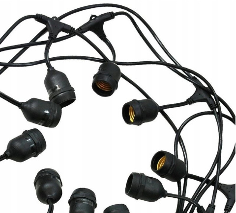 Zestaw girlanda ogrodowa żarówkowa 5m 5pkt+5szt żarówka vintage Edison LED 2W G45 E27 2300K