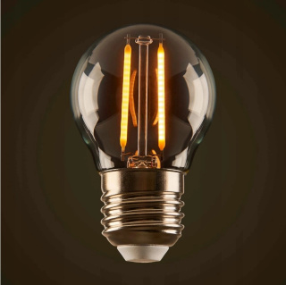 Zestaw girlanda ogrodowa żarówkowa 5m 5pkt+5szt żarówka Edison LED 2W G45 E27 2700K ciepła