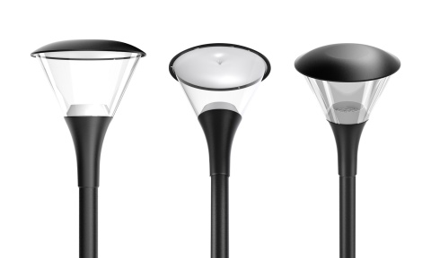 Lampa parkowa latarnia uliczna czarna LED 60W 5000K 6000lm ściemnialna 3w1
