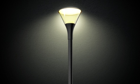 Lampa parkowa latarnia uliczna czarna LED 60W 5000K 6000lm ściemnialna 3w1