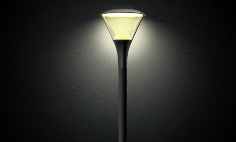 Lampa parkowa latarnia uliczna czarna LED 60W 5000K 6000lm ściemnialna 3w1