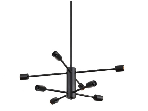 Lampa sufitowa LED wisząca czarna nowoczesna 8xE27 Lampa sufitowa LED wisząca czarna nowoczesna 8xE27