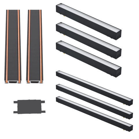 Oświetlenie szynowe magnetyczne 2x SZYNA 1m + 3x10W lampa liniowa + 3x20W lampa liniowa magnetyczna zimna barwa LED + złączka Oświetlenie szynowe magnetyczne 2x SZYNA 1m + 3x10W lampa liniowa + 3x20W lampa liniowa magnetyczna zimna barwa LED + złączka