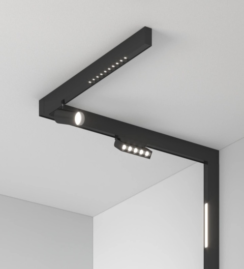 Oświetlenie szynowe magnetyczne 2x SZYNA 1m + 4x6W + 2x12W lampa + złączka