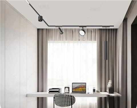 Reflektor Spot Szynowy Magnetyczny LED 7W 4000K 48V Czarny - Nowoczesne Oświetlenie