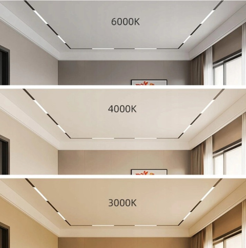 Reflektor Spot Szynowy Magnetyczny LED 7W 4000K 48V Czarny - Nowoczesne Oświetlenie