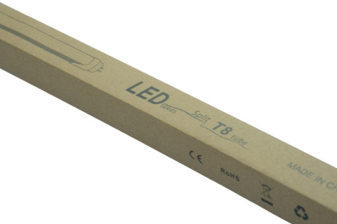 Świetlówka LED T8 aluminium plastik 18W 120cm 6500K 2100lm zasilanie dwustronne Świetlówka LED T8 aluminium plastik 18W 120cm 6500K 2100lm zasilanie dwustronne
