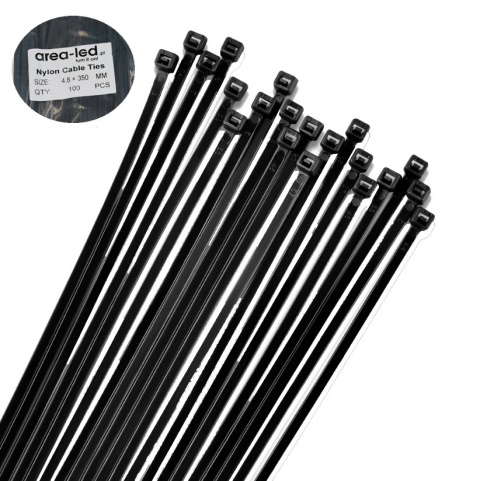 Trytytki opaski zasiskowe kablowe zipy czarne 100 szt 4,8x350 Trytytki opaski zasiskowe kablowe zipy czarne 100 szt 4,8x350