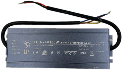 ZASILACZ 100W 24V HERMETYCZNY LPH100W EKSTRA SLIM IP67 ZASILACZ 100W 24V HERMETYCZNY LPH100W EKSTRA SLIM IP67