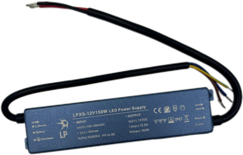 ZASILACZ 150W 12V HERMETYCZNY LPXS150W SLIM IP67 ZASILACZ 150W 12V HERMETYCZNY LPXS150W SLIM IP67