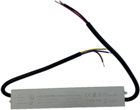 ZASILACZ 20W 24V HERMETYCZNY LPH20W EKSTRA SLIM IP67 ZASILACZ 20W 24V HERMETYCZNY LPH20W EKSTRA SLIM IP67