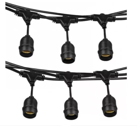 Zestaw girlanda ogrodowa żarówkowa 5m 5pkt+5szt żarówka vintage Edison LED 4W G80 E27 2300K
