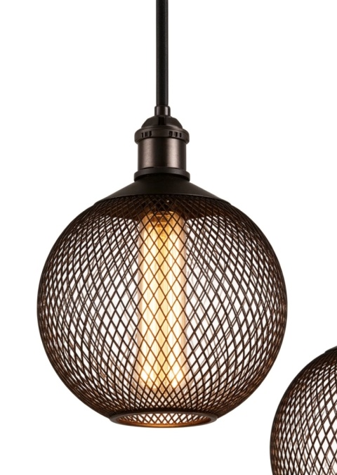 Lampa sufitowa LED wisząca czarna nowoczesna ciepła barwa 12W