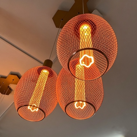 Lampa sufitowa LED wisząca nowoczesna ciepła barwa 12W 1800K