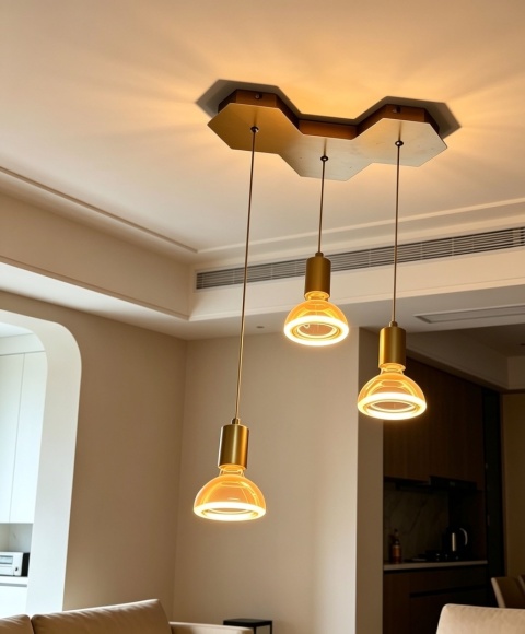 Lampa sufitowa LED wisząca nowoczesna ciepła barwa 9W 2200K