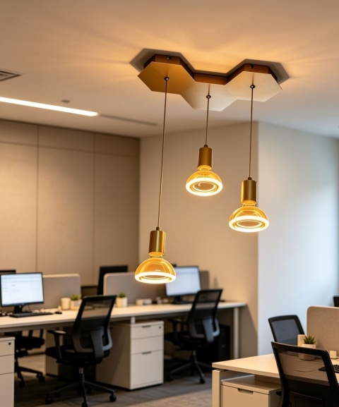 Lampa sufitowa LED wisząca nowoczesna ciepła barwa 9W 2200K