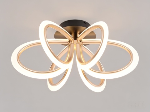 Nowoczesna Plafoniera LED Flower – 6 Punktów Świetlnych | Pilot | 3 Barwy Światła