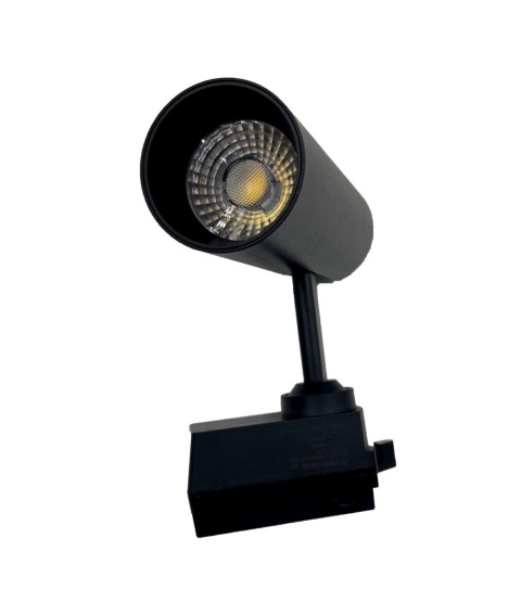 Reflektor LED lampa szynowa czarna 20W 1 fazowa 3000K 1800lm kąt świecenia 30°