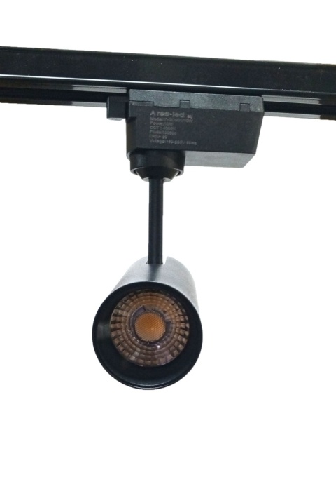 Reflektor LED lampa szynowa czarna 20W 1 fazowa 4000K 1800lm kąt świecenia 30°