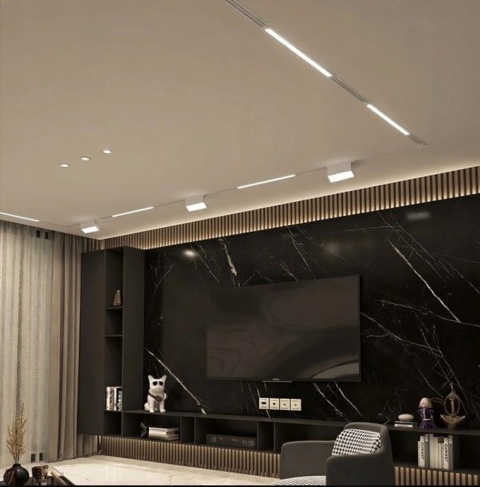 Reflektor Spot Szynowy Magnetyczny LED 7W 4000K 48V biały - Nowoczesne Oświetlenie