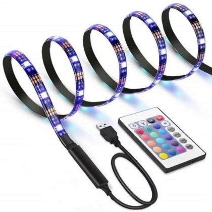 Zestaw taśma świetlnych RGB Aerbes zasilanych przez USB, 16 kolorów - 2 m