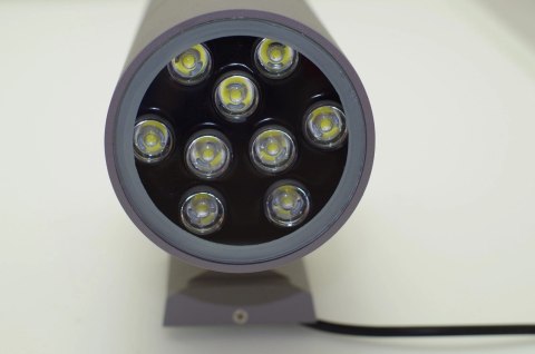 Lampa elewacyjna natynkowa punktowa kinkiet szara 2x9W 3000K 1800lm IP65 Kąt 45 ° Lampa elewacyjna natynkowa punktowa kinkiet szara 2x9W 3000K 1800lm IP65 Kąt 45 °