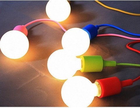Oprawa sufitowa wisząca Loft cyjan na żarówkę E27 230V Oprawa sufitowa wisząca Loft cyjan na żarówkę E27 230V