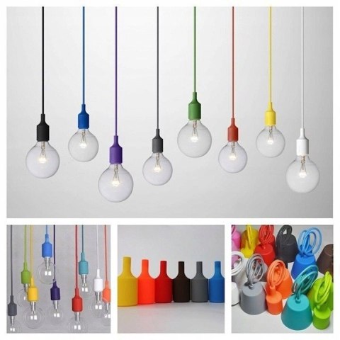 Oprawa sufitowa wisząca Loft żółta na żarówkę E27 230V Oprawa sufitowa wisząca Loft żółta na żarówkę E27 230V