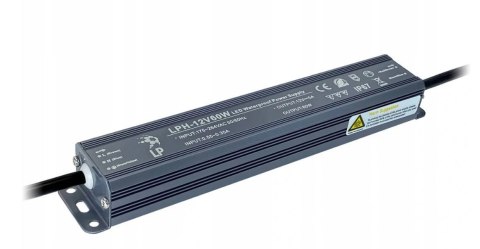 ZASILACZ 12V 60W HERMETYCZNY WODOODPORNY LPH 60W SLIM ZASILACZ 12V 60W HERMETYCZNY WODOODPORNY LPH 60W SLIM