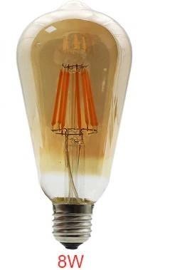 Żarówka LED ST64 E27 Filament 2300K 8W retro typ Edison barwa ciepła