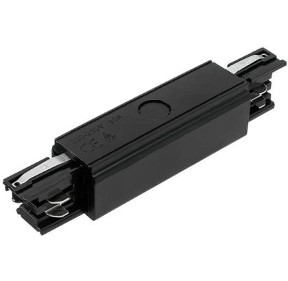 Zasilanie środkowe łącznik 3 fazowy czarny do listwy szynowej
