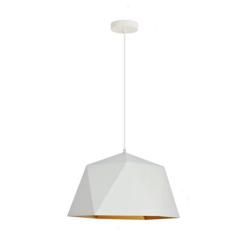 Lampa sufitowa wisząca industrialna biała + żarówka 8W G80 E27 4000K Lampa sufitowa wisząca industrialna biała + żarówka 8W G80 E27 4000K