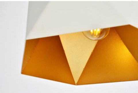 Lampa sufitowa wisząca industrialna biała + żarówka 8W G80 E27 4000K Lampa sufitowa wisząca industrialna biała + żarówka 8W G80 E27 4000K